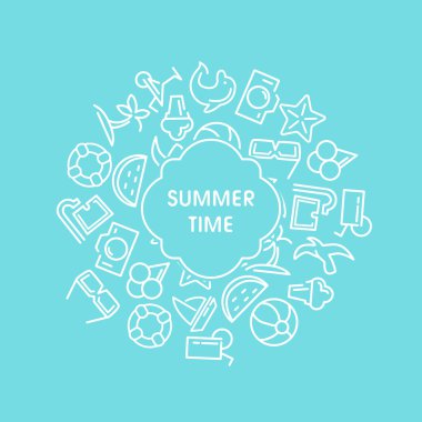 Yaz saati illüstrasyonlar ile kutsal kişilerin resmi