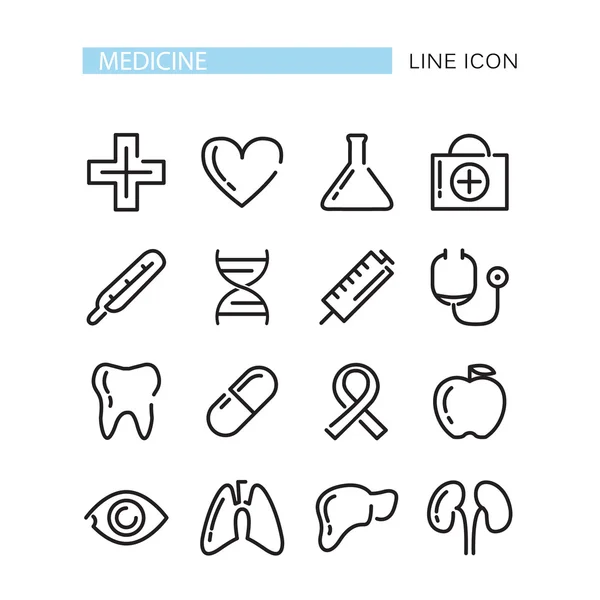 Conjunto de iconos médicos — Vector de stock