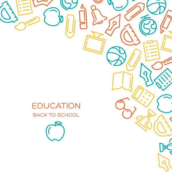 Educação fundo com ícones —  Vetores de Stock