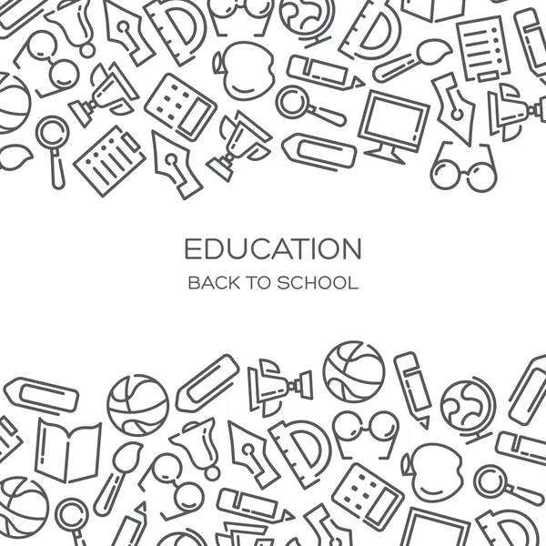 Education background with icons — Stock Vector