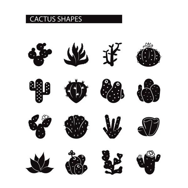 Ikon Kaktus Ditata - Stok Vektor