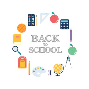 Okul öğeleri şekil