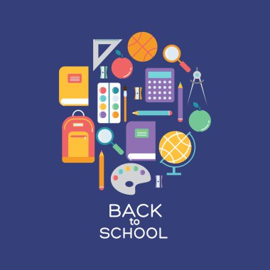 Okul ve eğitim illüstrasyonu