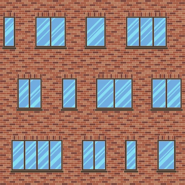 Brick facade pattern 1 color — Stock Vector