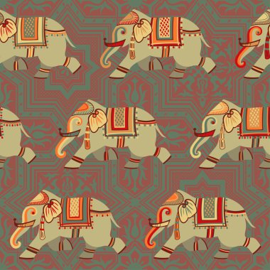 Elephant pattern clipart