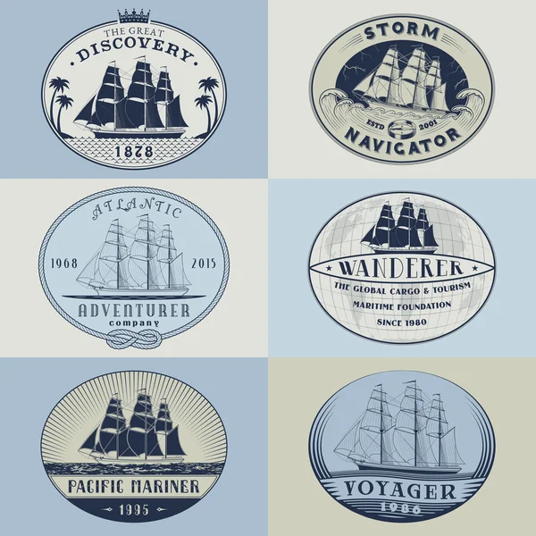 航海 labelscolor1 — ストックベクタ