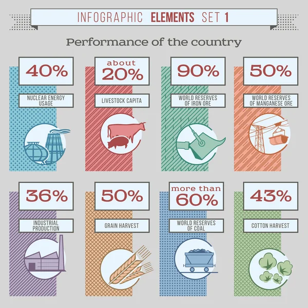 InfogrElementos1color — Vector de stock