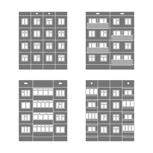 Panel de casas set1 — Vector de stock