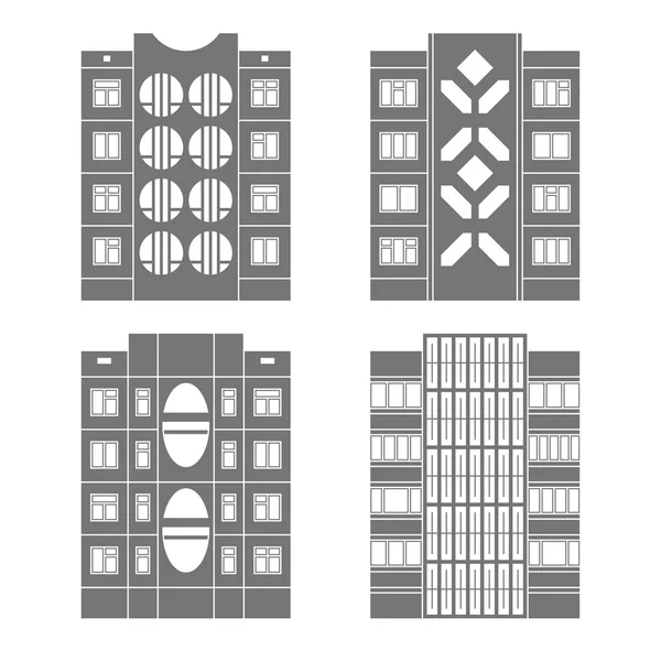 Panel casas set3 — Archivo Imágenes Vectoriales