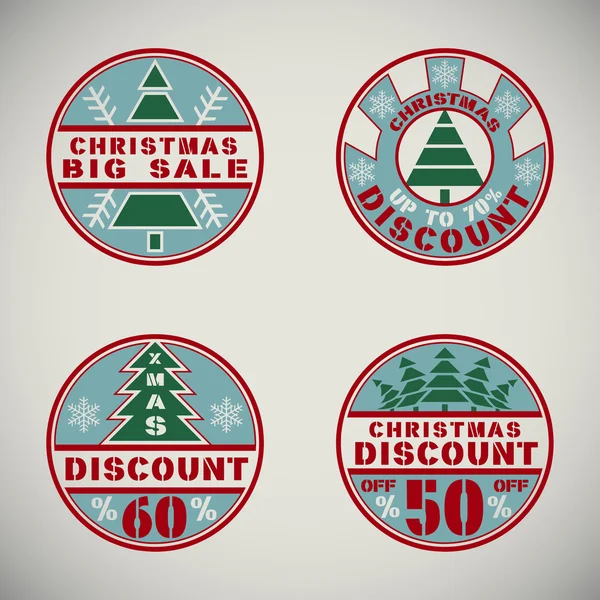 クリスマス discount1 — ストックベクタ