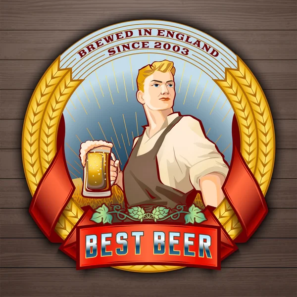 Cea mai bună bere 2 — Vector de stoc