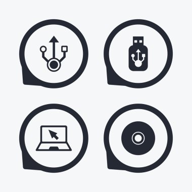 USB flash sürücü simgeleri.