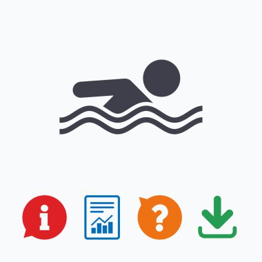 Yüzme işareti simgesi.