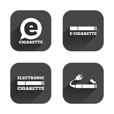 e-sigara işaretler. elektronik sigara simgeler.