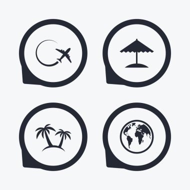 Seyahat gezi simgeler