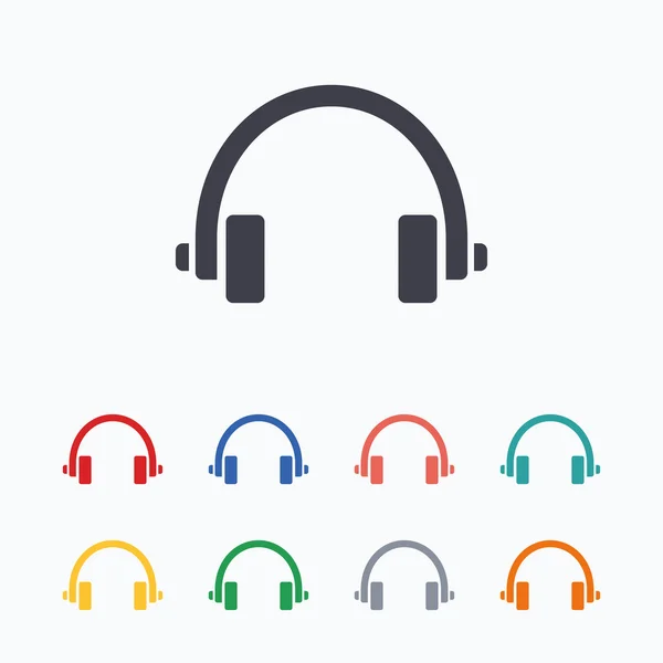 Auriculares iconos signo — Vector de stock