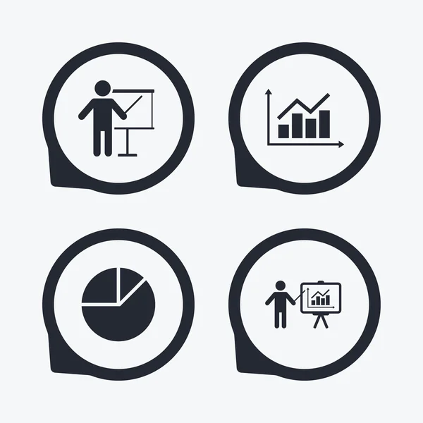 Gráfico de diagrama Gráfico de pastel . — Vector de stock