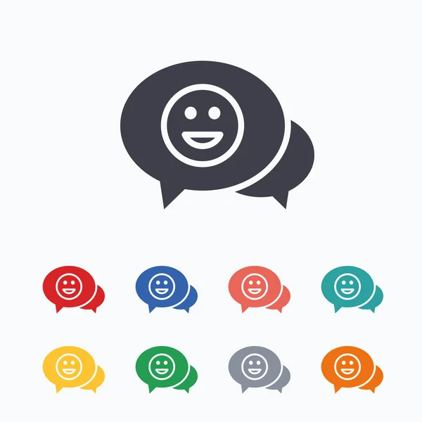 Chat Smile iconos — Archivo Imágenes Vectoriales