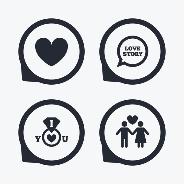 Valentine day icons. — Stock Vector