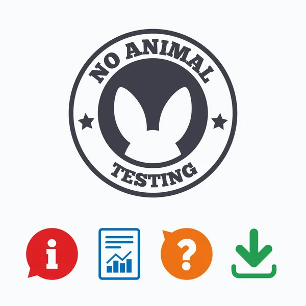 No hay animales prueba signo icono . — Vector de stock