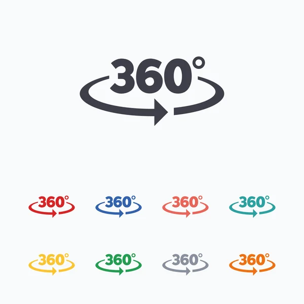 สัญญาณมุม 360 องศา — ภาพเวกเตอร์สต็อก