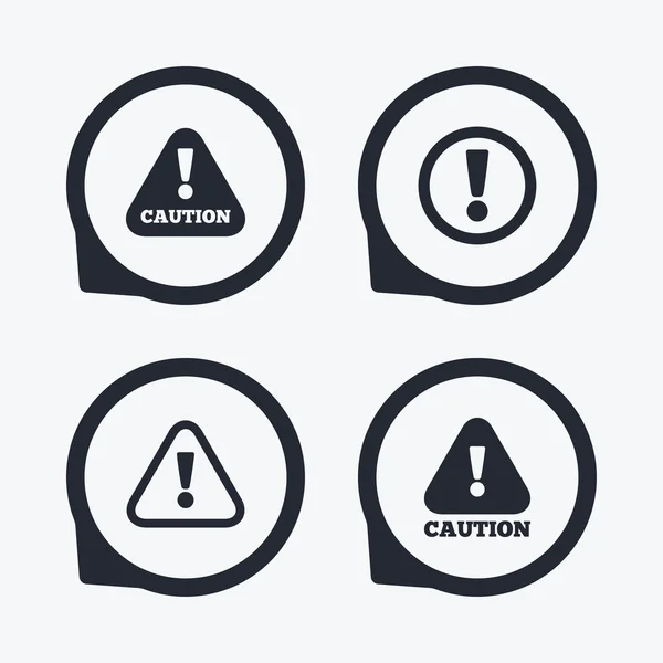 Attention caution signs. — Stock Vector