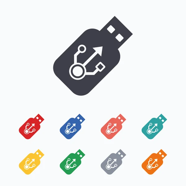 USB-tecken ikoner — Stock vektor