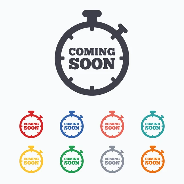 Coming soon icons — Stock Vector