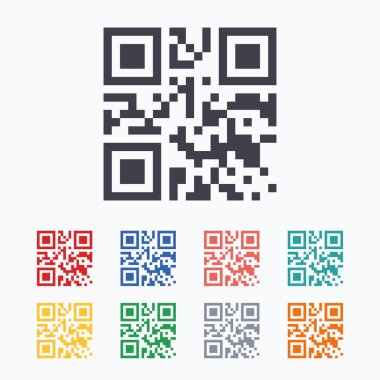 QR kod işareti simgeleri