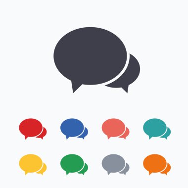 Konuşma kabarcıklar simgesi. Sohbet veya bloglama işareti.