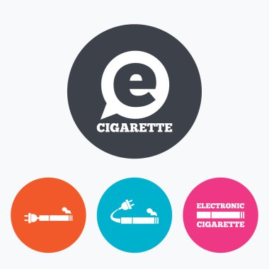 e-sigara işaretler. elektronik sigara simgeler.
