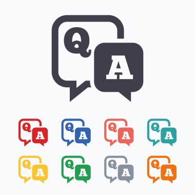 soru cevap işaretleri