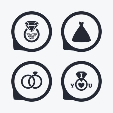 Düğün elbise simgesi.