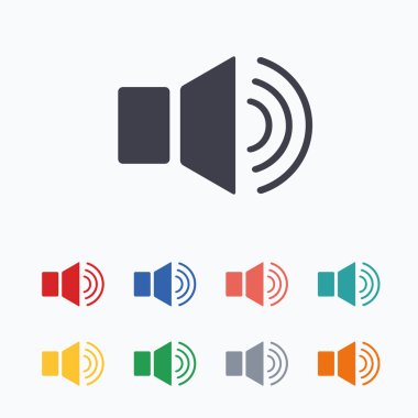 Hoparlör ses işareti simgesi. sembol ses.