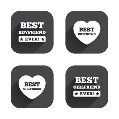 En iyi erkek ve kız arkadaşı simgeler.