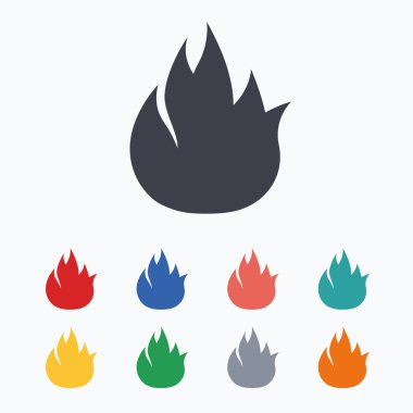 alev işareti simgeleri ateş