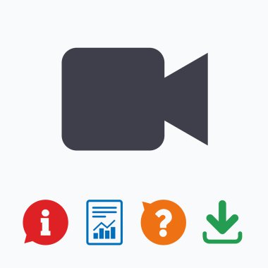 video kamera işareti simgesi.