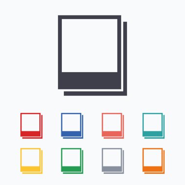 Fotoğraf çerçeveleri şablon simgeler