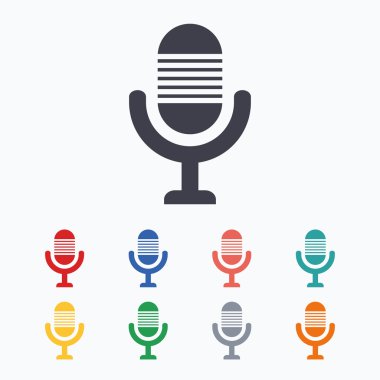 mikrofon simgeler. hoparlör simgeleri