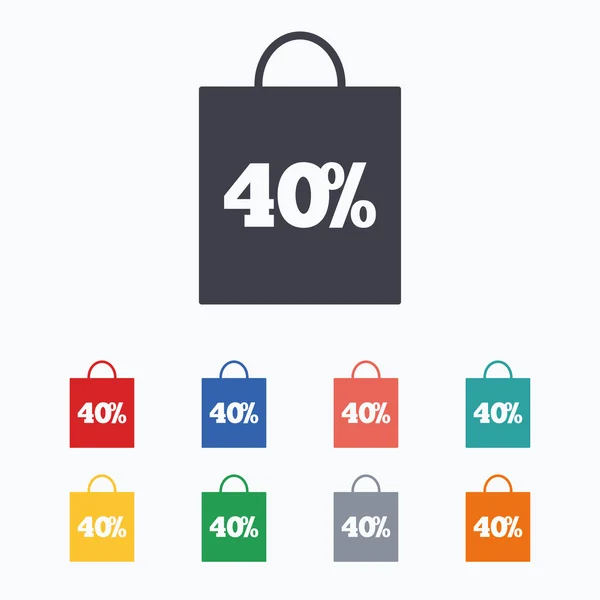 40 Prozent Verkaufstüte — Stockvektor
