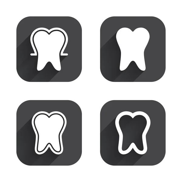 Tooth enamel protection icons. — Stock Vector