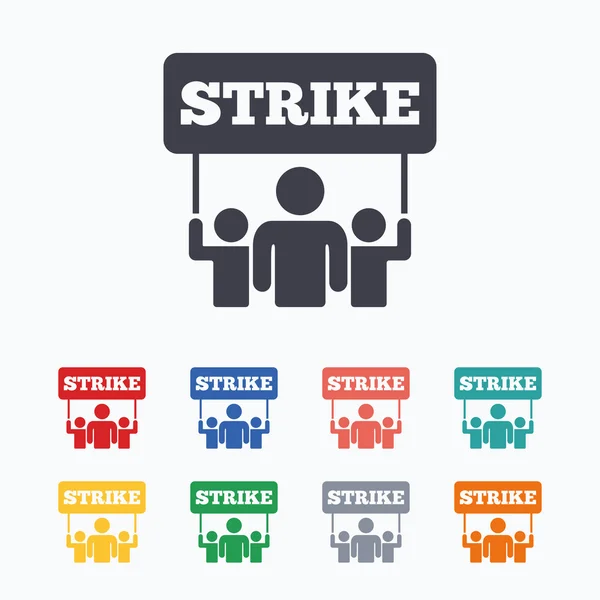 Strike sign icons — Stock Vector