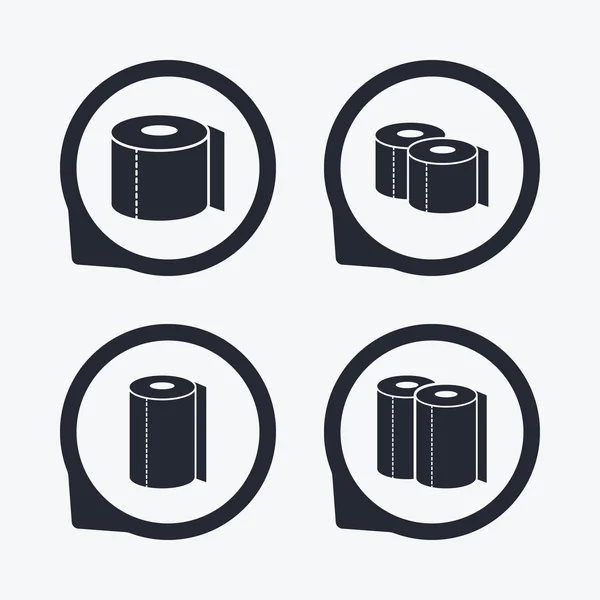 Iconos de papel higiénico . — Vector de stock