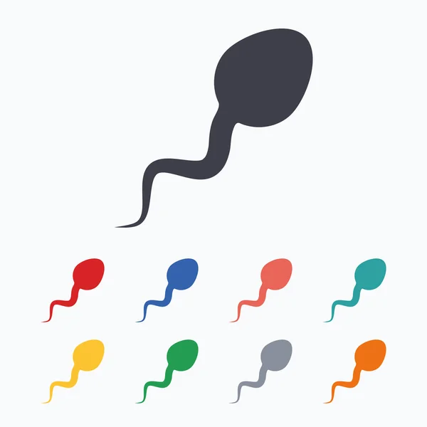 Sperm sign icon. Fertilization symbol. — Stock Vector