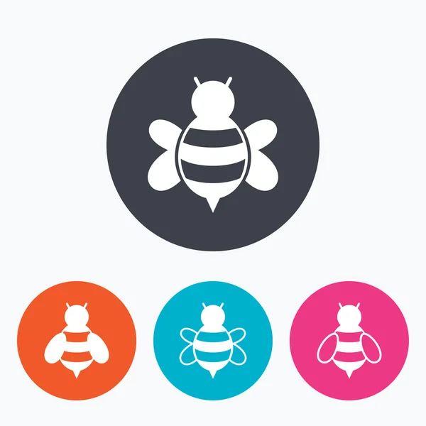 Honey bees icons. — Stock Vector