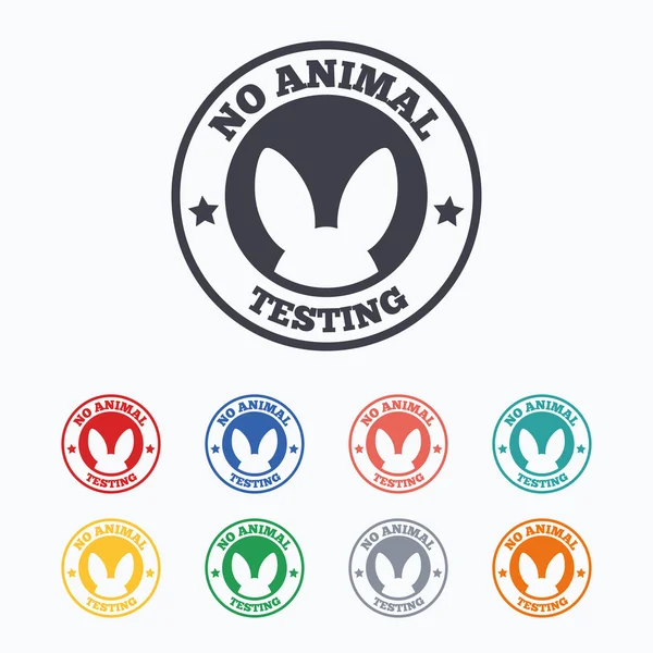 No animals testing signs — Stock Vector