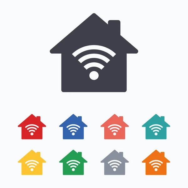 Home Wifi signs — Stock Vector
