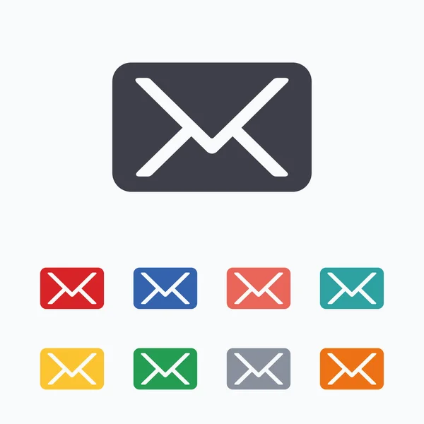 Mail ikonok. boríték szimbólumok — Stock Vector