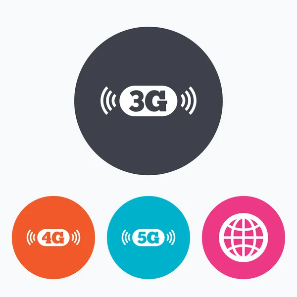 Mobiele telecommunicatie pictogrammen. — Stockvector