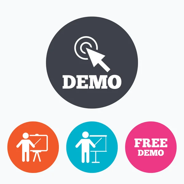 Demo with cursor icon. — Stock Vector